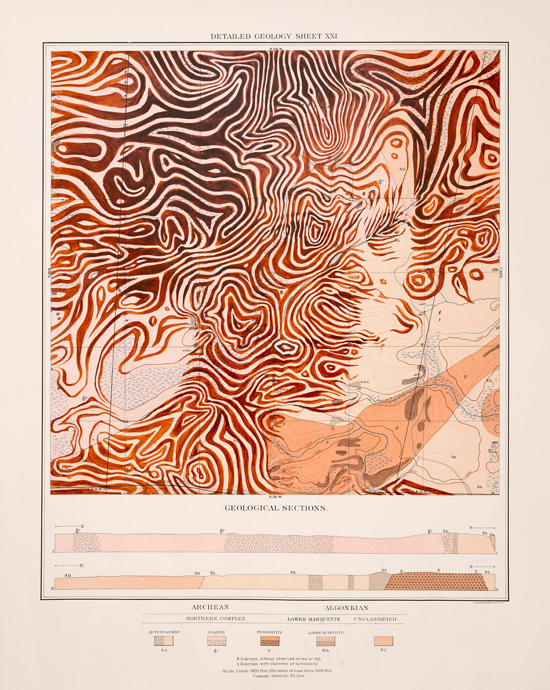 Limited edition "Northern Michigan" map featuring a woman's face, printed with archival ink, by Ed Fairburn.