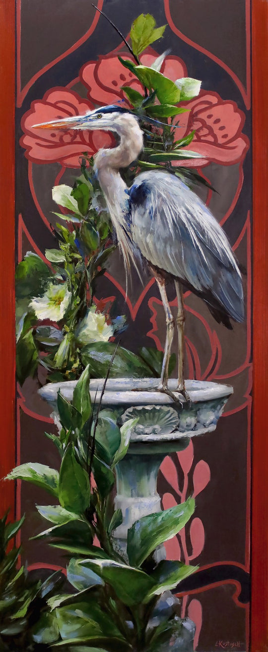 Féith by Lindsey Kustusch, oil on panel, 49 x 20 inches