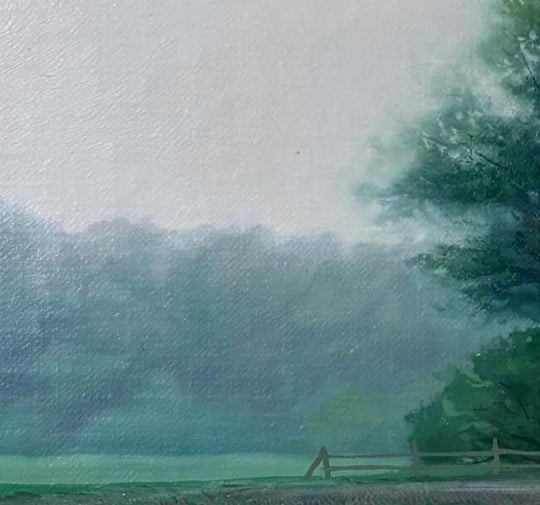 Barn in the Rain by Michael Miller - Abend Gallery - Michael Miller