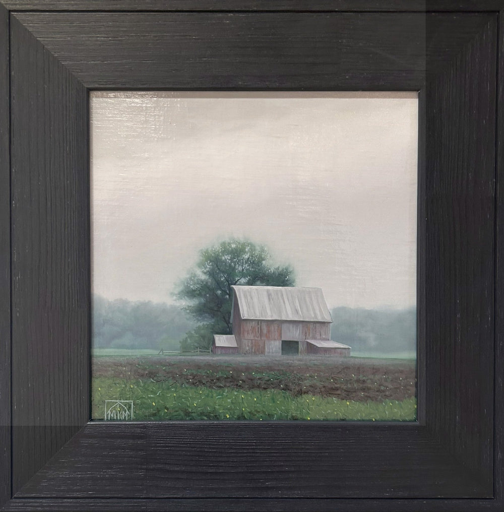 Barn in the Rain by Michael Miller - Abend Gallery - Michael Miller