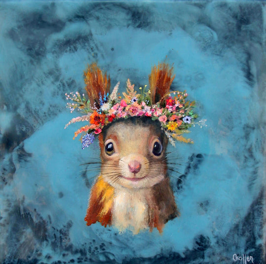 Butch (Floriferous Squirrel) by Carrie Goller - Abend Gallery - Carrie Goller