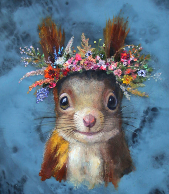 Butch (Floriferous Squirrel) by Carrie Goller - Abend Gallery - Carrie Goller