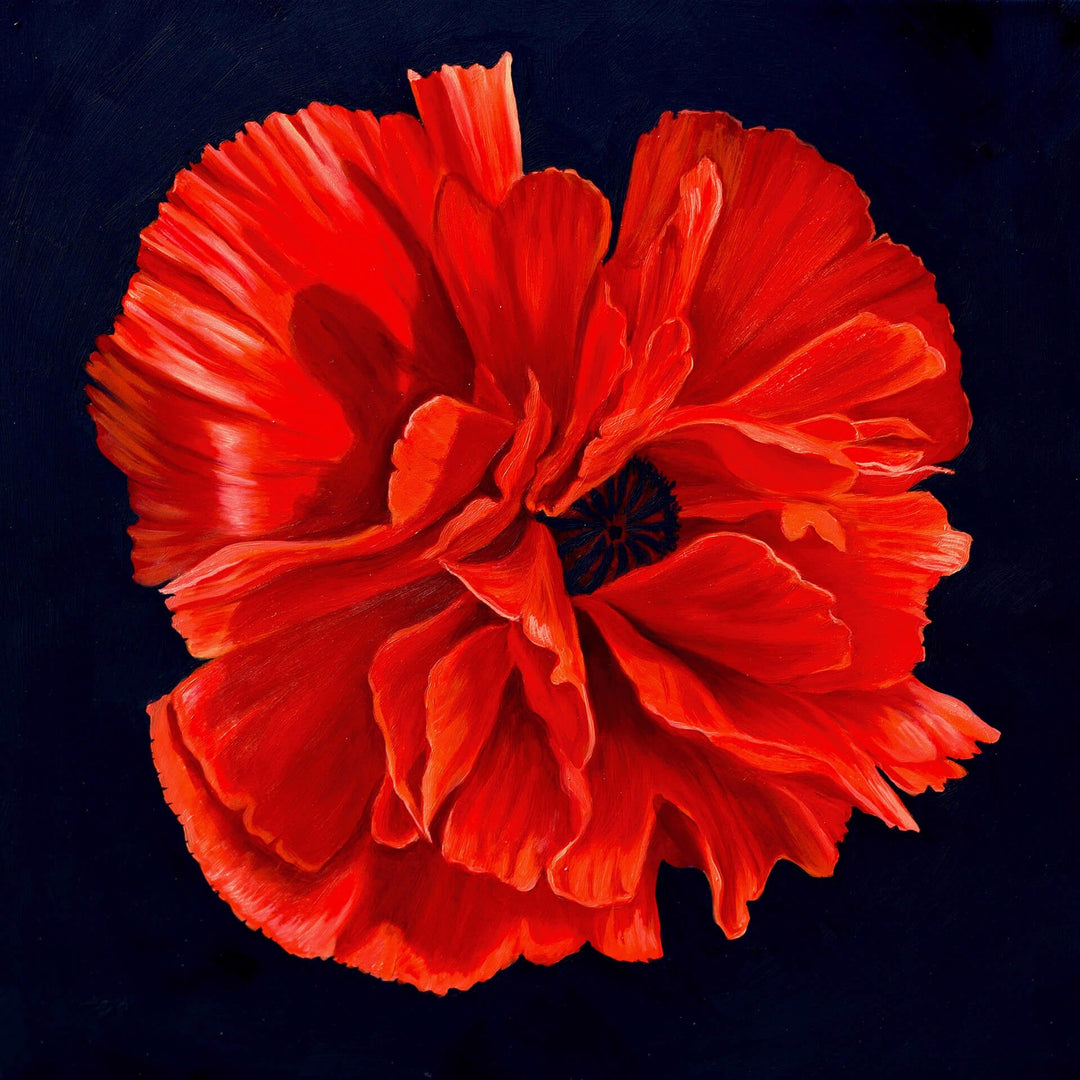 Crimson Petals by Robin Hextrum - Abend Gallery - Robin Hextrum