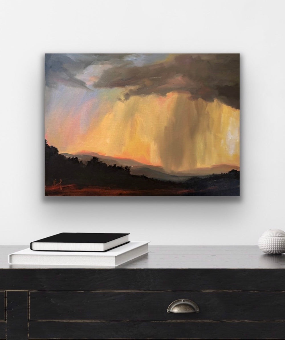 Desert Rain by Leigh Ann Van Fossan - Abend Gallery - Leigh Ann Van Fossan