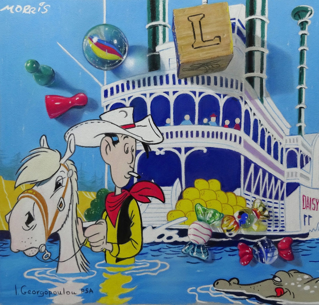 Joyful Cruise With Luke by Irene Georgopoulou, pastel on paper, 8 x 8.5 inches