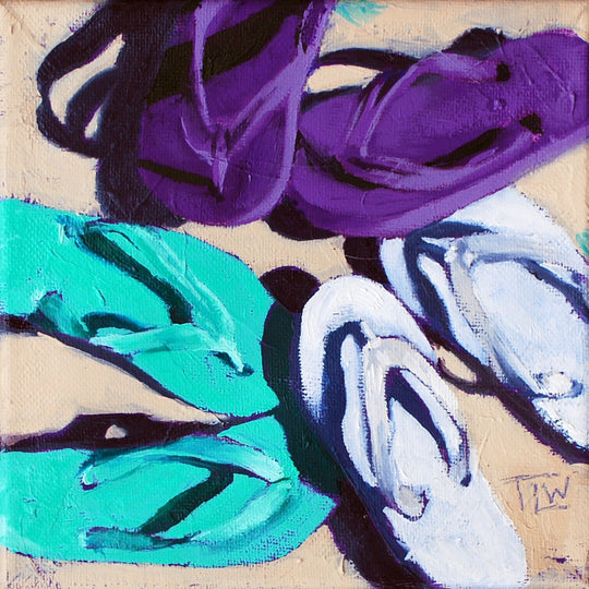 Flip Flop Trio by Tracy Wall - Abend Gallery - Tracy Wall