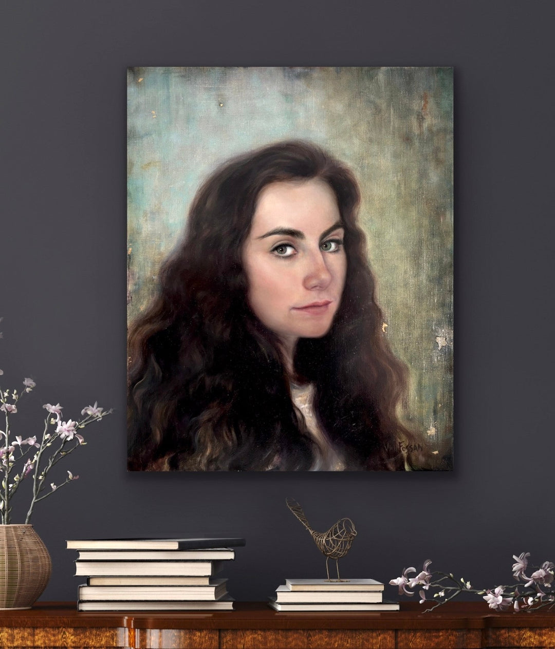 Girl With The Green Eyes by James Van Fossan - Abend Gallery - James Van Fossan