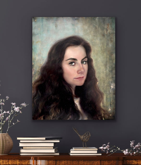 Girl With The Green Eyes by James Van Fossan - Abend Gallery - James Van Fossan