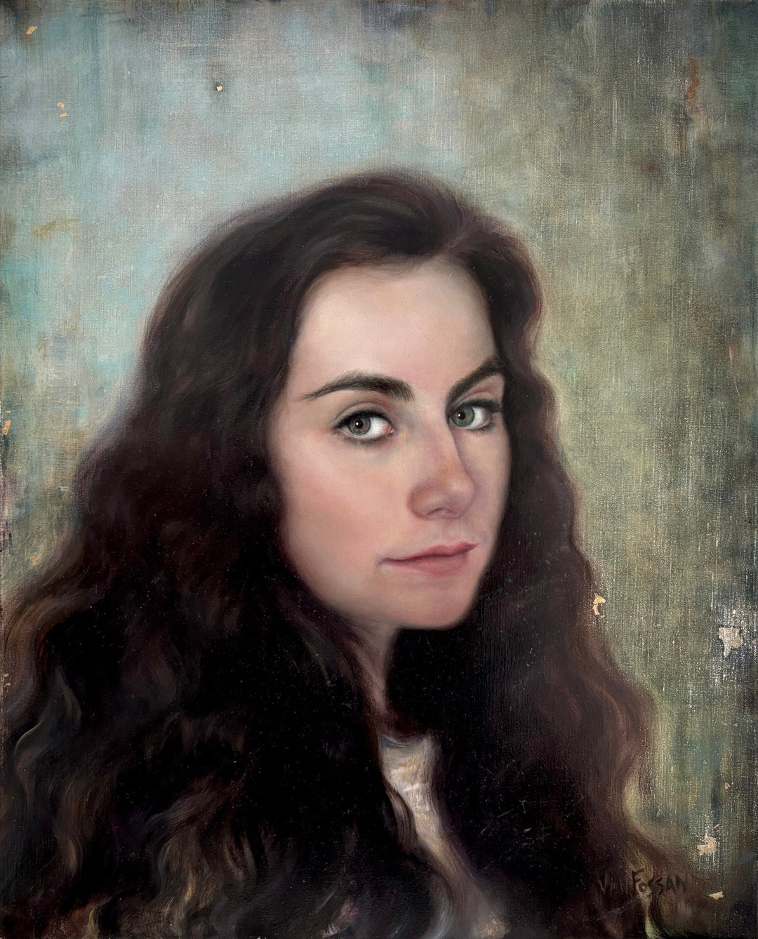 Girl With The Green Eyes by James Van Fossan - Abend Gallery - James Van Fossan