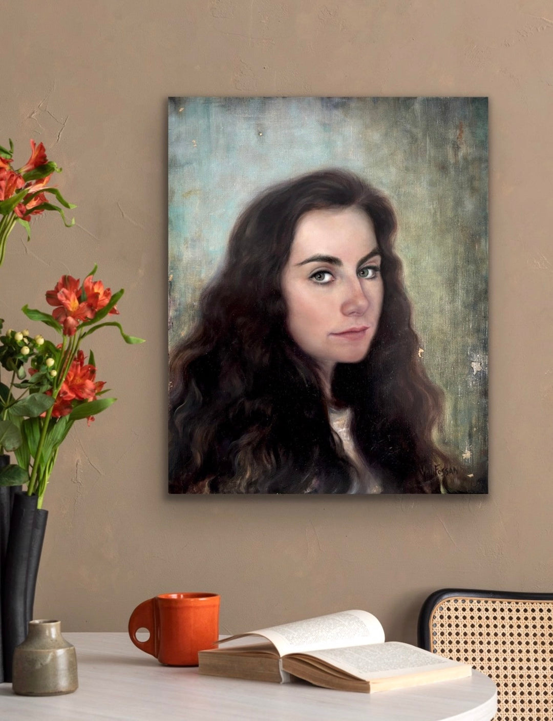 Girl With The Green Eyes by James Van Fossan - Abend Gallery - James Van Fossan