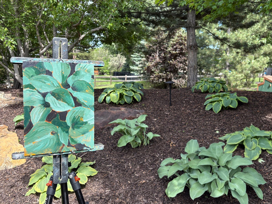 Hosta Party by Tracy Wall - Abend Gallery - Tracy Wall