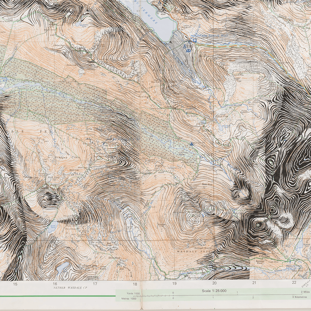 A topographic map of the Scottish Highlands, created by Ed Fairburn | "Keswick".