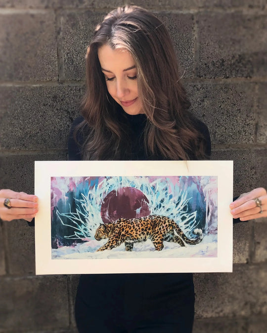 Lindsey Kustusch | The Amur Leopard | Limited Edition Print - Abend Gallery - Lindsey Kustusch