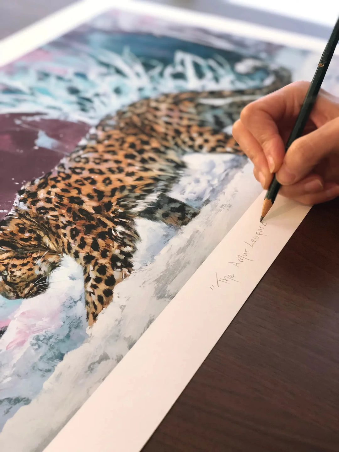 Lindsey Kustusch | The Amur Leopard | Limited Edition Print - Abend Gallery - Lindsey Kustusch