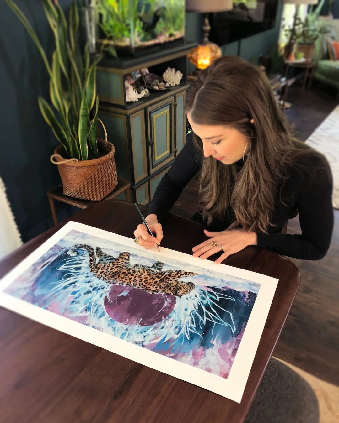 Lindsey Kustusch | The Amur Leopard | Limited Edition Print - Abend Gallery - Lindsey Kustusch