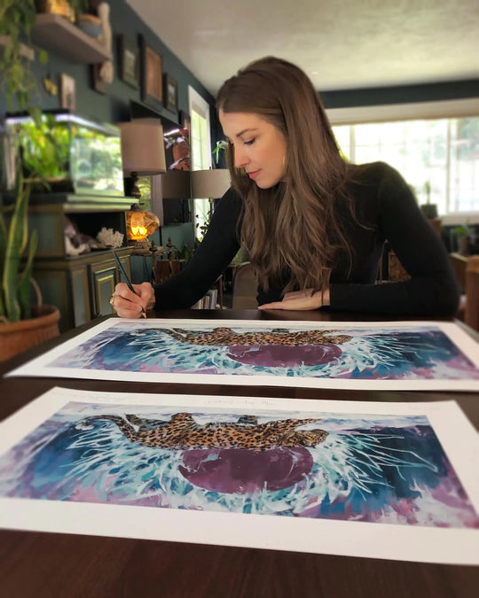 Lindsey Kustusch | The Amur Leopard | Limited Edition Print - Abend Gallery - Lindsey Kustusch