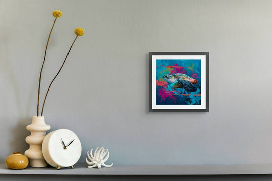 Lindsey Kustusch | The Green Sea Turtle | Limited Edition Print - Abend Gallery - Lindsey Kustusch
