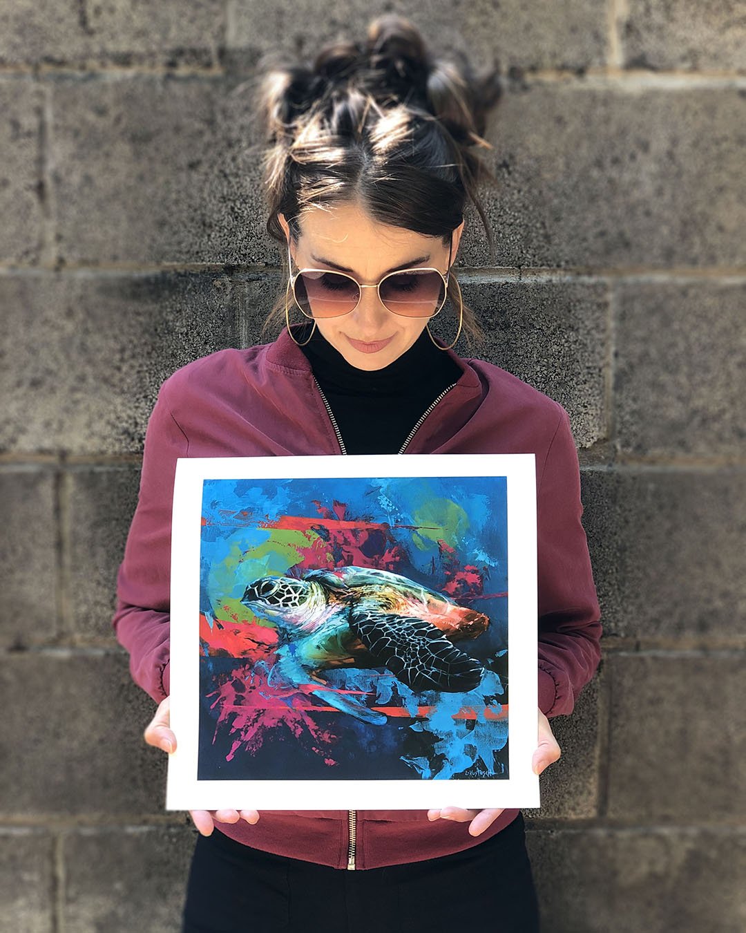Lindsey Kustusch | The Green Sea Turtle | Limited Edition Print - Abend Gallery - Lindsey Kustusch