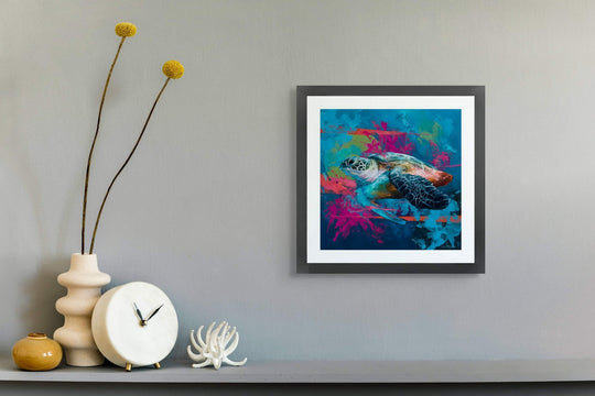 Lindsey Kustusch | The Green Sea Turtle | Limited Edition Print - Abend Gallery - Lindsey Kustusch