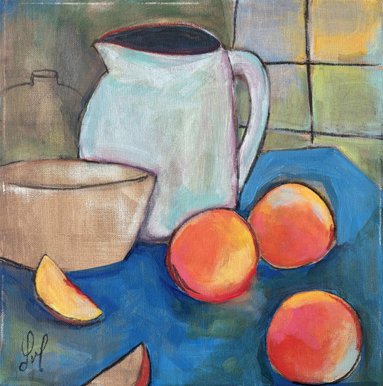 Peaches by Leigh Ann Van Fossan - Abend Gallery - Leigh Ann Van Fossan