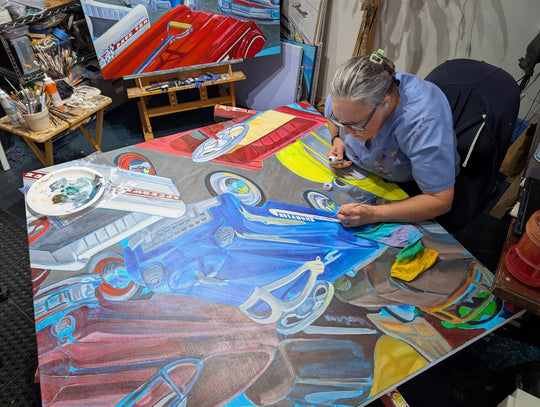 Pedal to the Metal by Shan Fannin - Abend Gallery - Shan Fannin