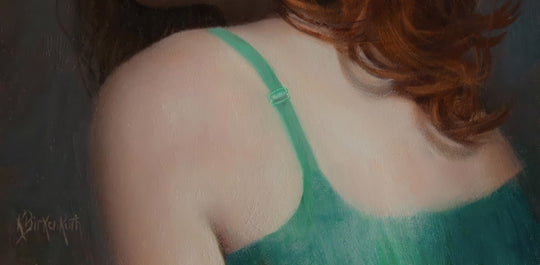 Portrait in Green by Kelly Birkenruth - Abend Gallery - Kelly Birkenruth