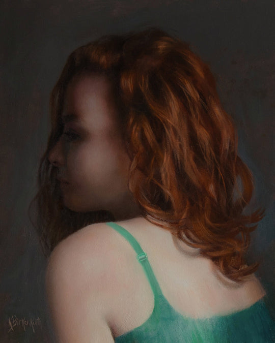 Portrait in Green by Kelly Birkenruth - Abend Gallery - Kelly Birkenruth