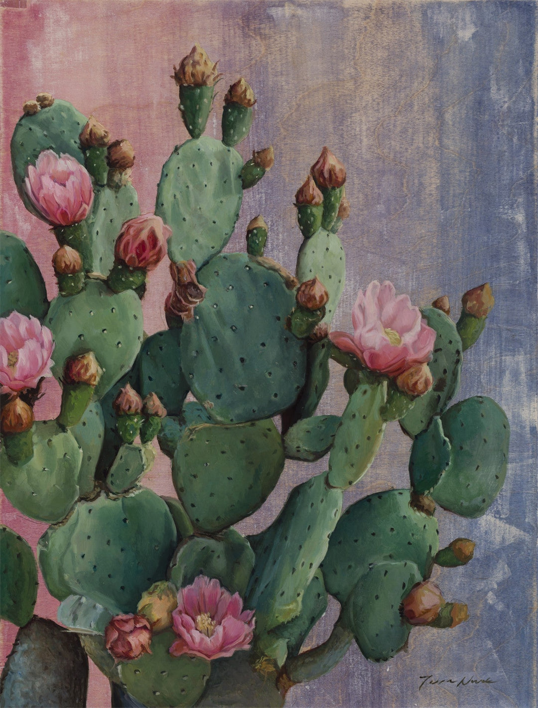 Prickly Pear in Flower by Terra Novak - Abend Gallery - Terra Novak