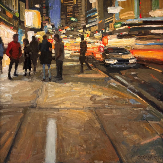 Sidewalk Lights by Jim Beckner - Abend Gallery - Jim Beckner