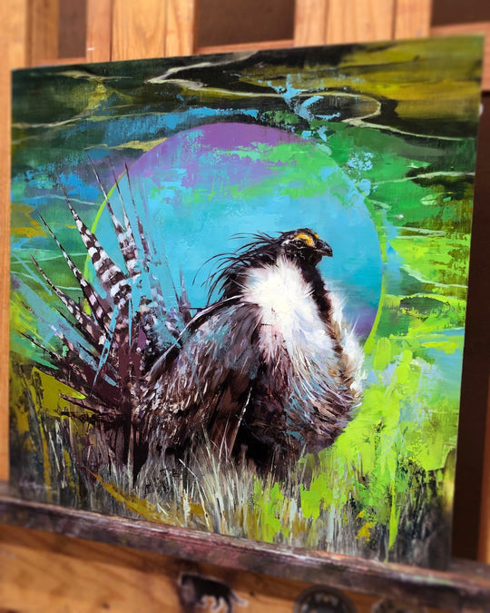 The Gunnison Sage-Grouse by Lindsey Kustusch - Abend Gallery - Lindsey Kustusch