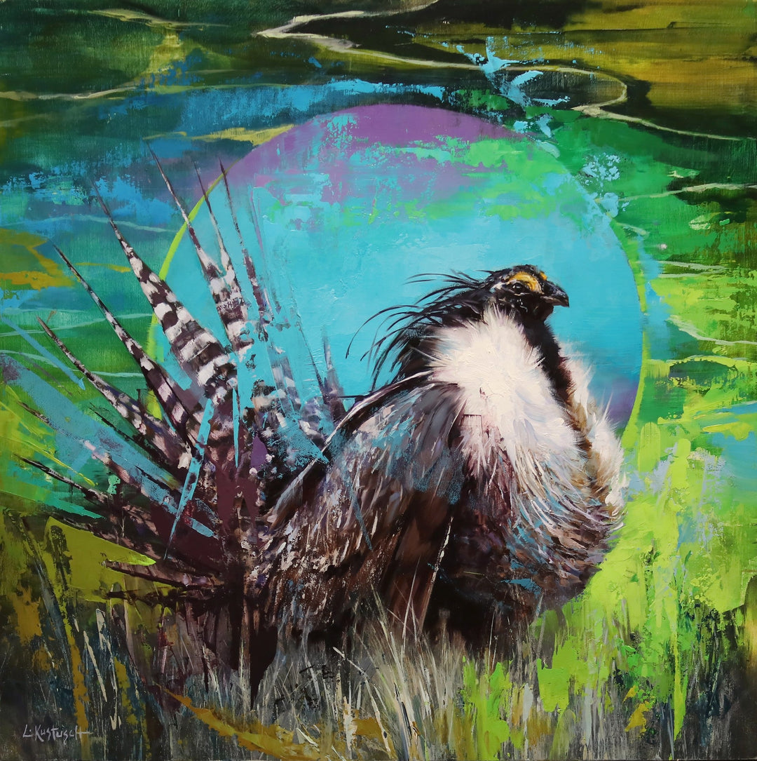 The Gunnison Sage-Grouse by Lindsey Kustusch - Abend Gallery - Lindsey Kustusch