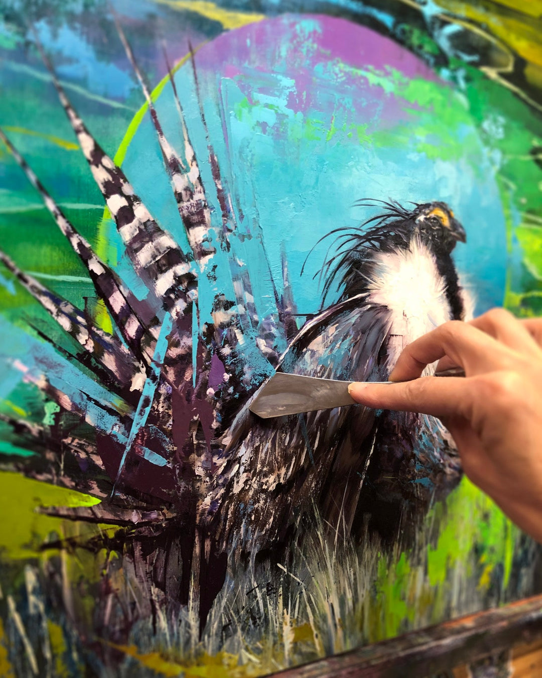 The Gunnison Sage-Grouse by Lindsey Kustusch - Abend Gallery - Lindsey Kustusch