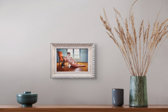 The Orange Voltaire I by Linda Delahaye - Abend Gallery - Linda Delahaye