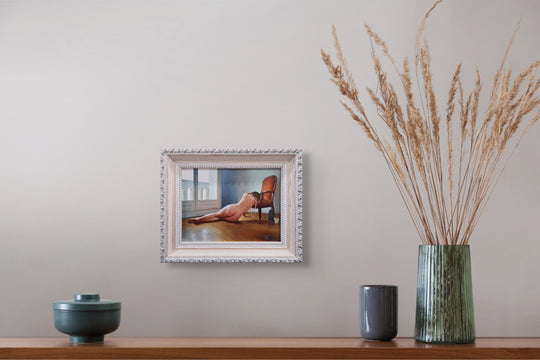 The Orange Voltaire II by Linda Delahaye - Abend Gallery - Linda Delahaye