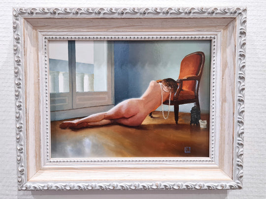 The Orange Voltaire II by Linda Delahaye - Abend Gallery - Linda Delahaye