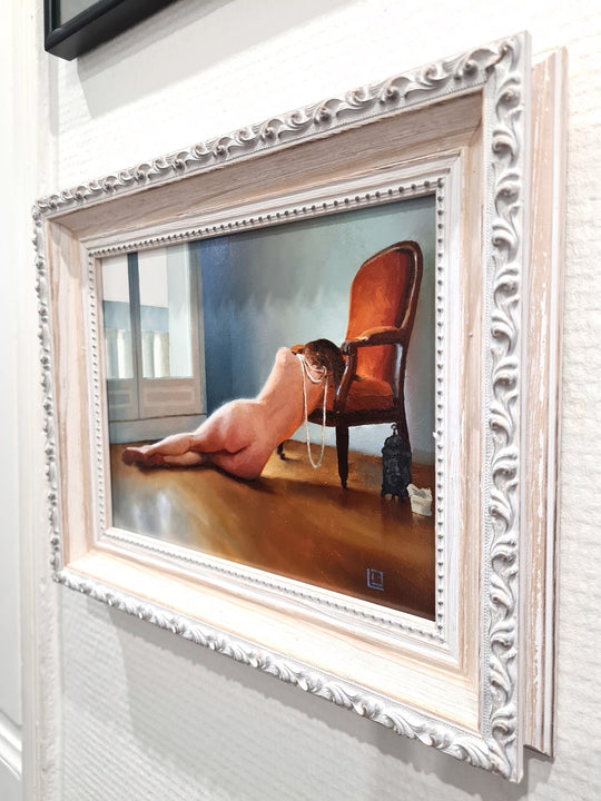The Orange Voltaire II by Linda Delahaye - Abend Gallery - Linda Delahaye
