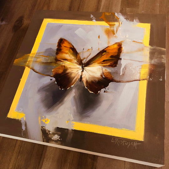 The Sunset Morpho on Shades of Slate &amp; Umber by Lindsey Kustusch - Abend Gallery - Lindsey Kustusch