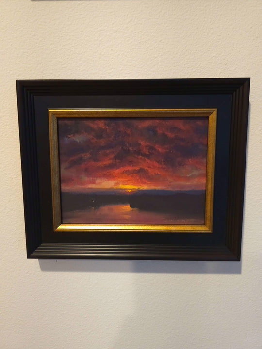 Twilight Over a Mountain Lake by Devin Michael Roberts - Abend Gallery - Devin Michael Roberts