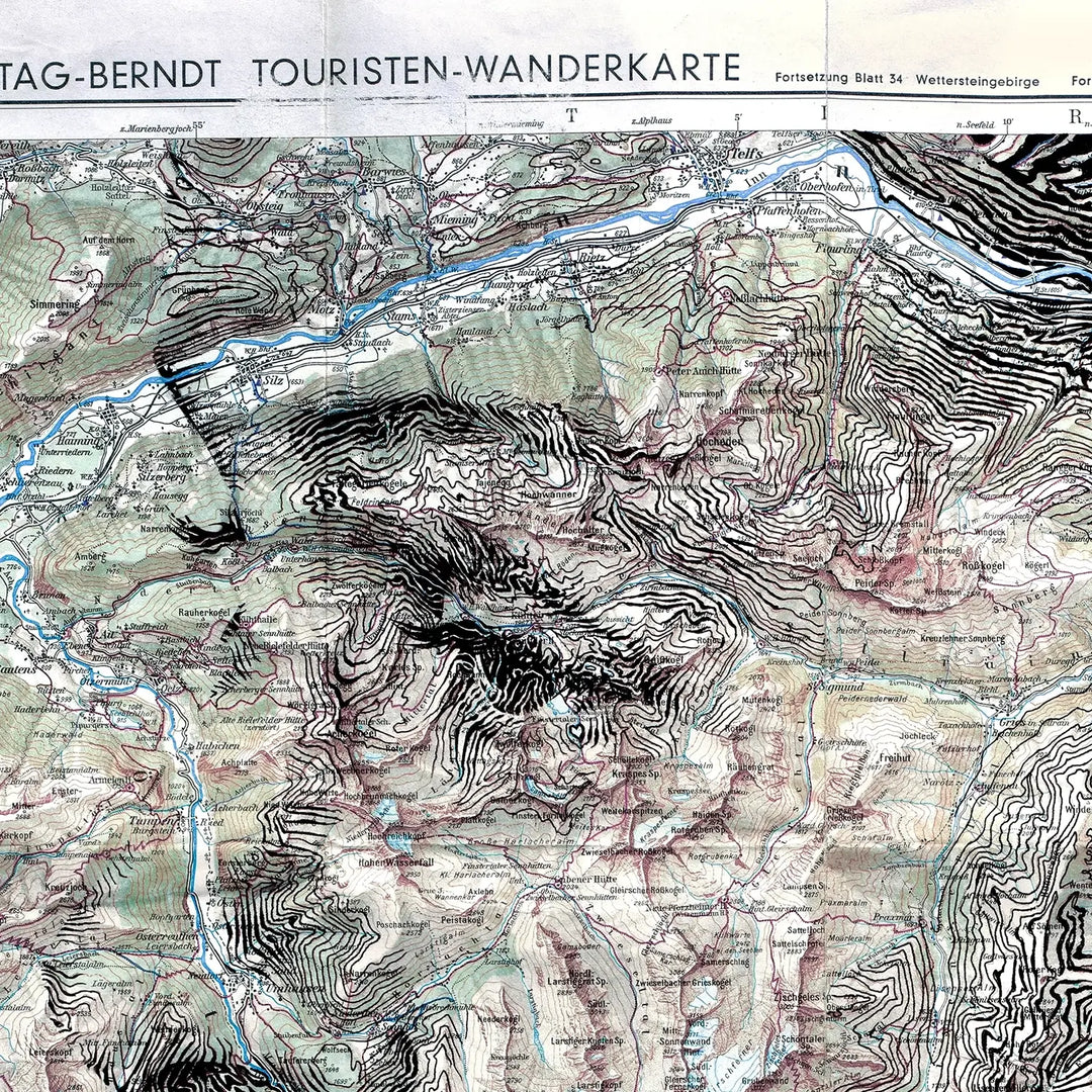 An old map with the Ed Fairburn | "Innsbruck" brand on it.