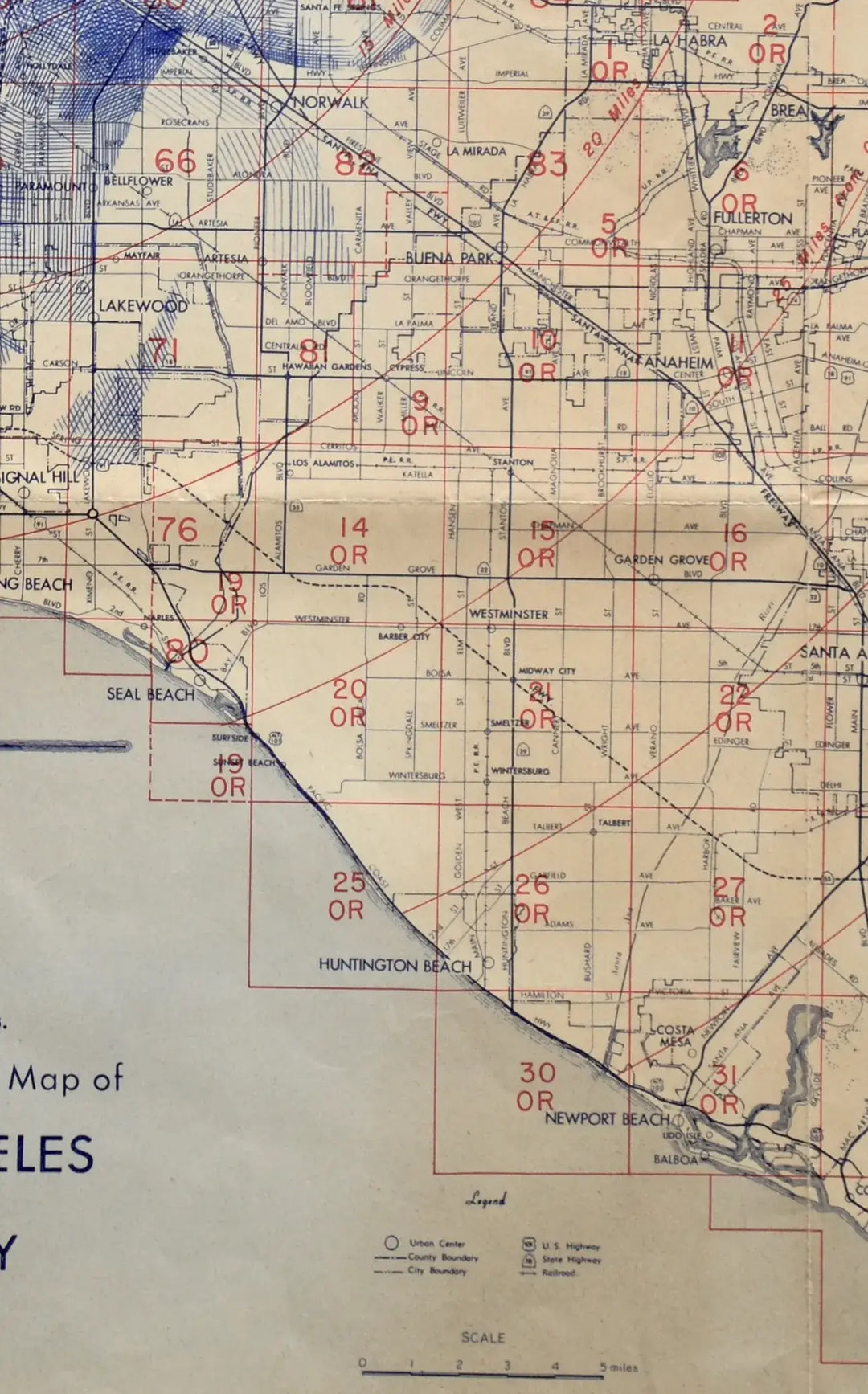An old Ed Fairburn | "Los Angeles I" map of Los Angeles.