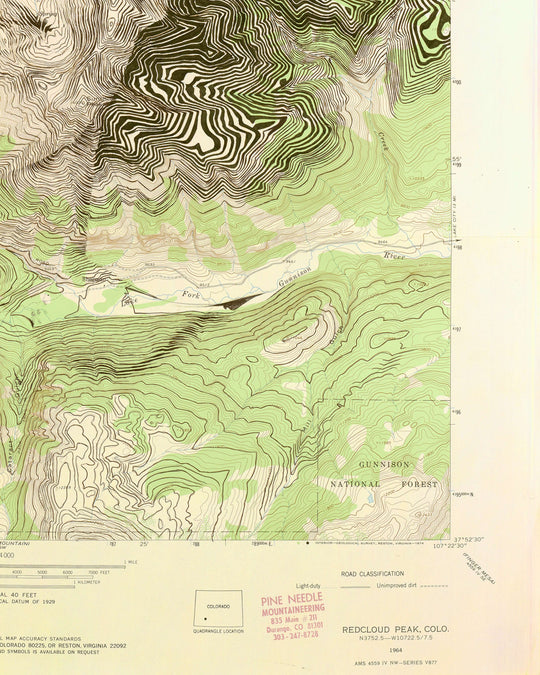 A limited edition topographic map of the San Juan Mountains by Ed Fairburn's "San Juan Mountains" map.
