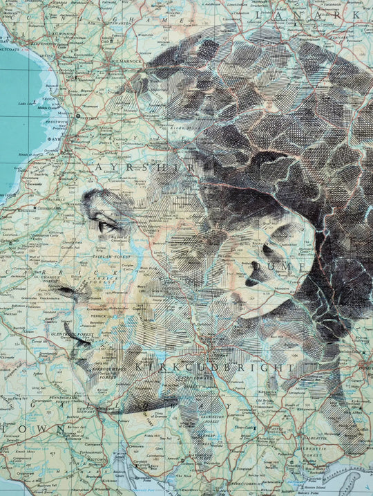 An image of Ed Fairburn's "Lanarkshire" on a map.