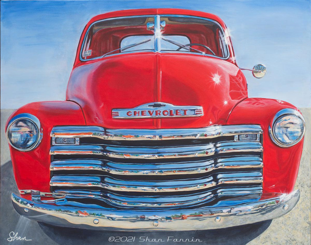Shan Fannin | "1951 Chevrolet Truck" | 28 x 34" - Abend Gallery - Shan Fannin