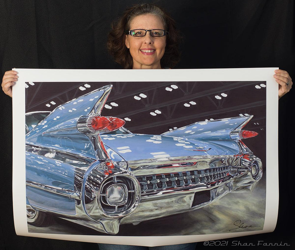 Shan Fannin | "1959 Cadillac El Dorado" | 28 x 40" - Abend Gallery - Shan Fannin