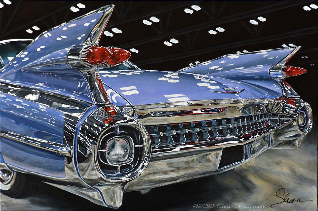 Shan Fannin | "1959 Cadillac El Dorado" | 28 x 40" - Abend Gallery - Shan Fannin