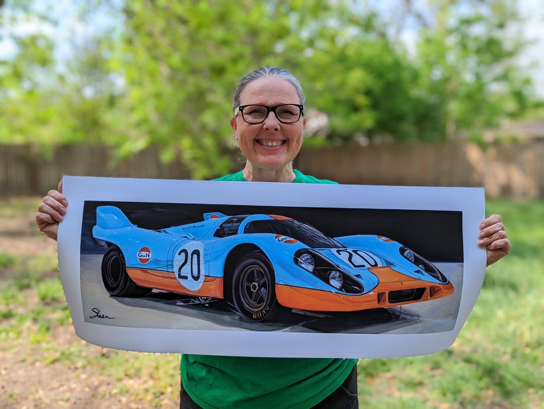 Shan Fannin | "1970 Porsche 917k" | 14 x 34" - Abend Gallery - Shan Fannin