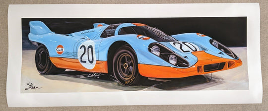 Shan Fannin | "1970 Porsche 917k" | 14 x 34" - Abend Gallery - Shan Fannin