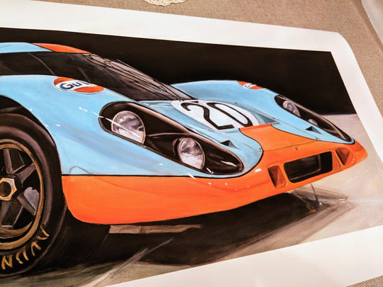 Shan Fannin | "1970 Porsche 917k" | 14 x 34" - Abend Gallery - Shan Fannin