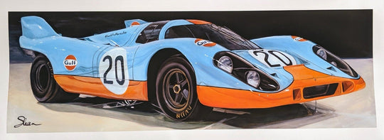 Shan Fannin | "1970 Porsche 917k" | 14 x 34" - Abend Gallery - Shan Fannin