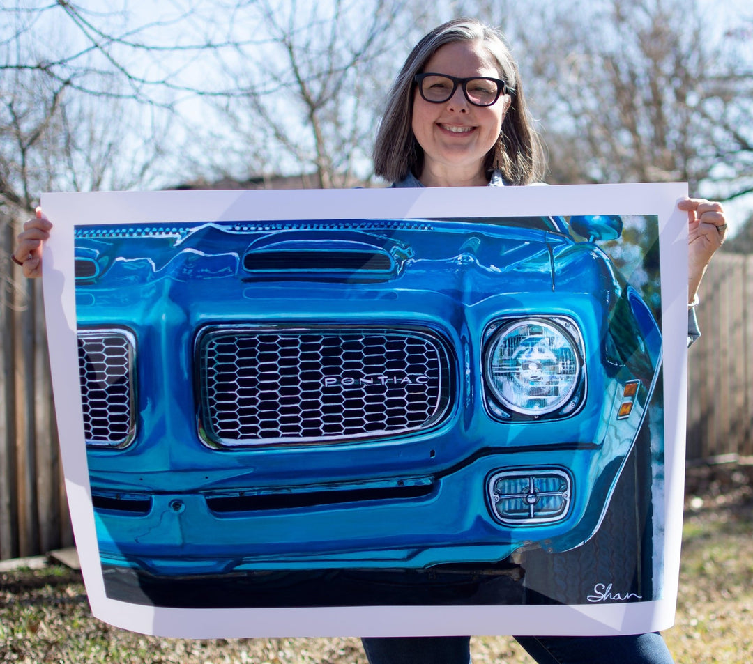 Shan Fannin | "1972 Pontiac Firebird Formula 400 M22" | 28 x 40" - Abend Gallery - Shan Fannin